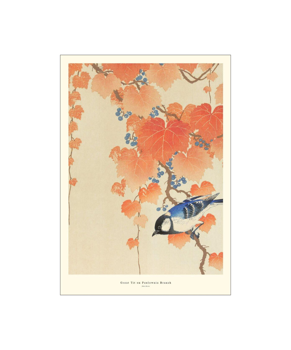 A.P. Atelier Great Tit on Paulownia Branch plakat